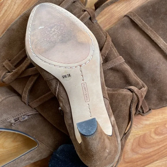 Tall brown suede women’s dress boot - Picture 2 of 3